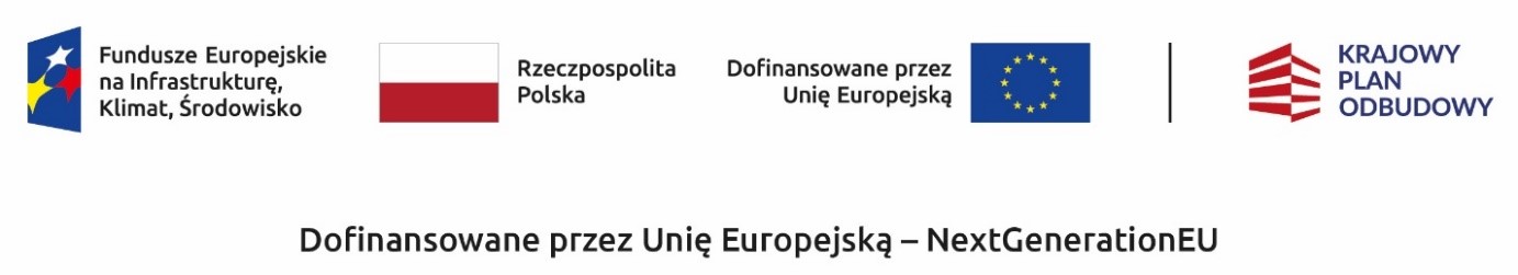 logotypy Fundusze Europejskie, Krajowy Plan Odbudowy